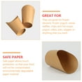 thumbnail image 3 of WHAMVOX 50pcs Paper Food Bags Kraft Paper Conical Shape for Fast Food Packaging, 3 of 6