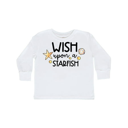 

Inktastic Summer Wish Upon a Starfish Seashells Gift Toddler Toddler Girl Long Sleeve T-Shirt