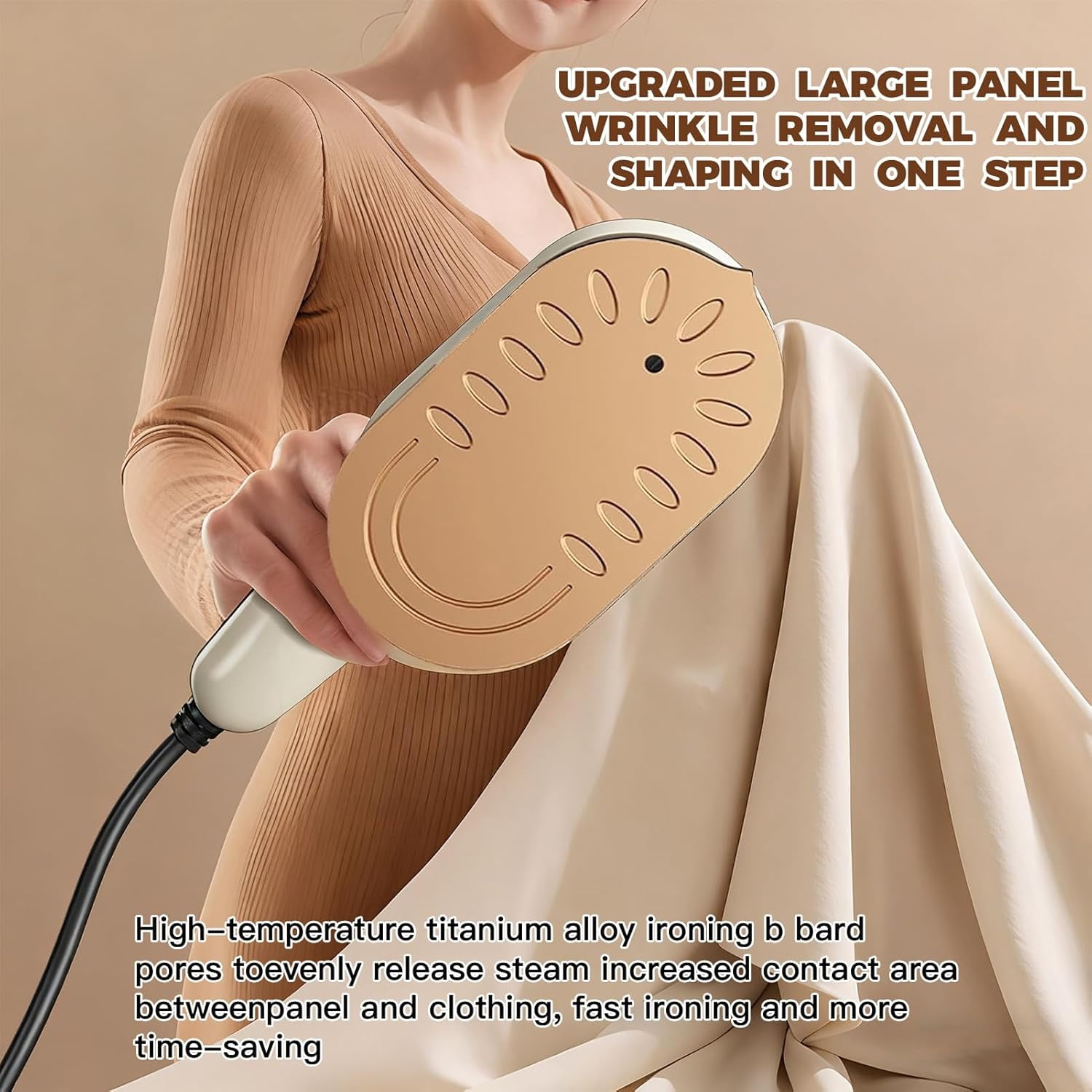 Mini Steam Iron, 2-in-1 Handheld Clothes Steamer & Iron, Portable Travel Steamer with Fast Heat-Up, Anti-Scalding Base, for Home, Dorm, Office Use