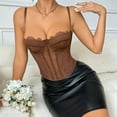 thumbnail image 5 of UAYOTSE Lace Bustier Corset Tops for Women Sexy Going Out Party Club Top,Coffee M, 5 of 7