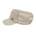thumbnail image 3 of WITHMOONS Summer Breathable Cadet Hat Basic Mesh Military Army Cap YZ40117 (Beige), 3 of 6