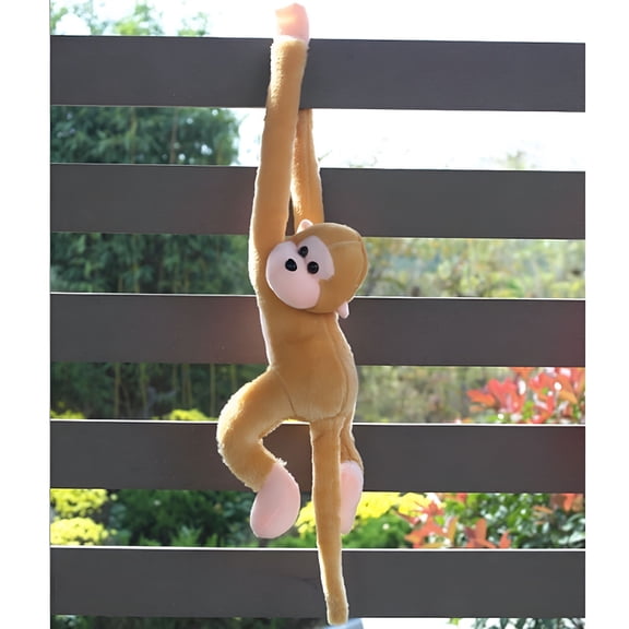 BESTSKY Cute Screech Monkey Plush Toy Doll Gibbons Kids Gift Brown