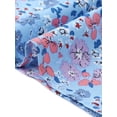 thumbnail image 5 of Agnes Orinda Women's Plus Size Floral Top Front Lace Hollow Crew Neck Short Sleeve Blouse Summer Casual Shirt 3X Blue, 5 of 6