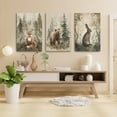 thumbnail image 2 of Woodland Nursery Wall Art Wild Animals Forest Wall Decor Prints Adventure Theme Canvas Posters Brown Rabbit Bear Hedgehog Pictures Paintings for Boys Room Girls Room (only canvas), 2 of 6