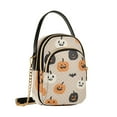 thumbnail image 7 of FORMRS Crossbody Bag for Women Quilted Travel Shoulder Cell Phone Purse with Chain Strap Handbag, Beige Halloween Pumpkin, 7 of 7