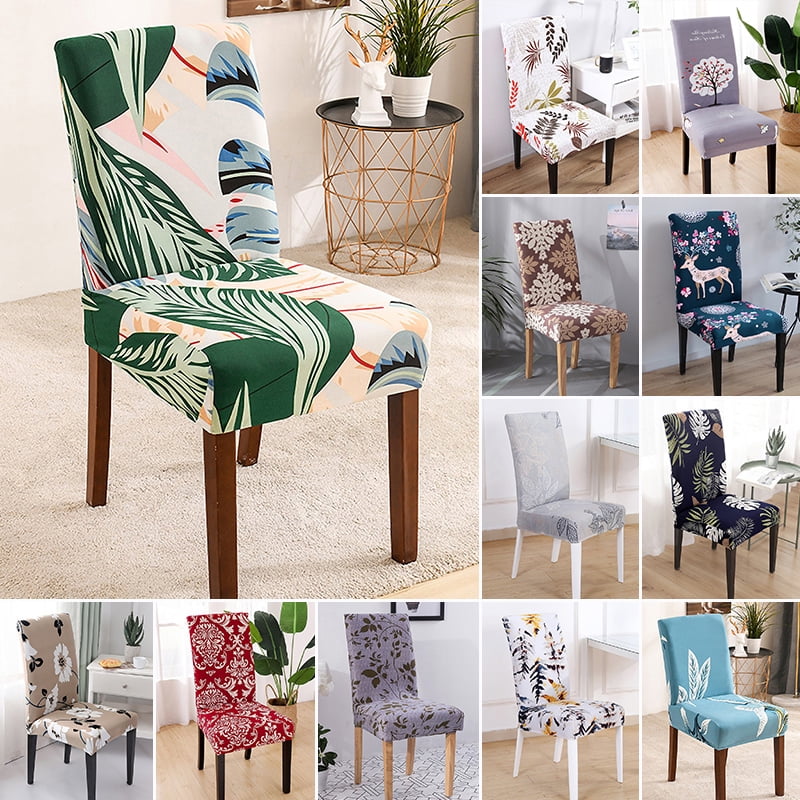 1/4/6PCS Dining Chair Seat Covers Slip Stretch Wedding Banquet Party Removable 