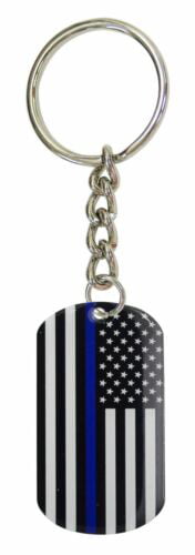Police Officer Gifts Thin Blue Line Keychain Personalized Keychain Black and White American Flag Thin Blue Line Lanyard Custom Keychain 