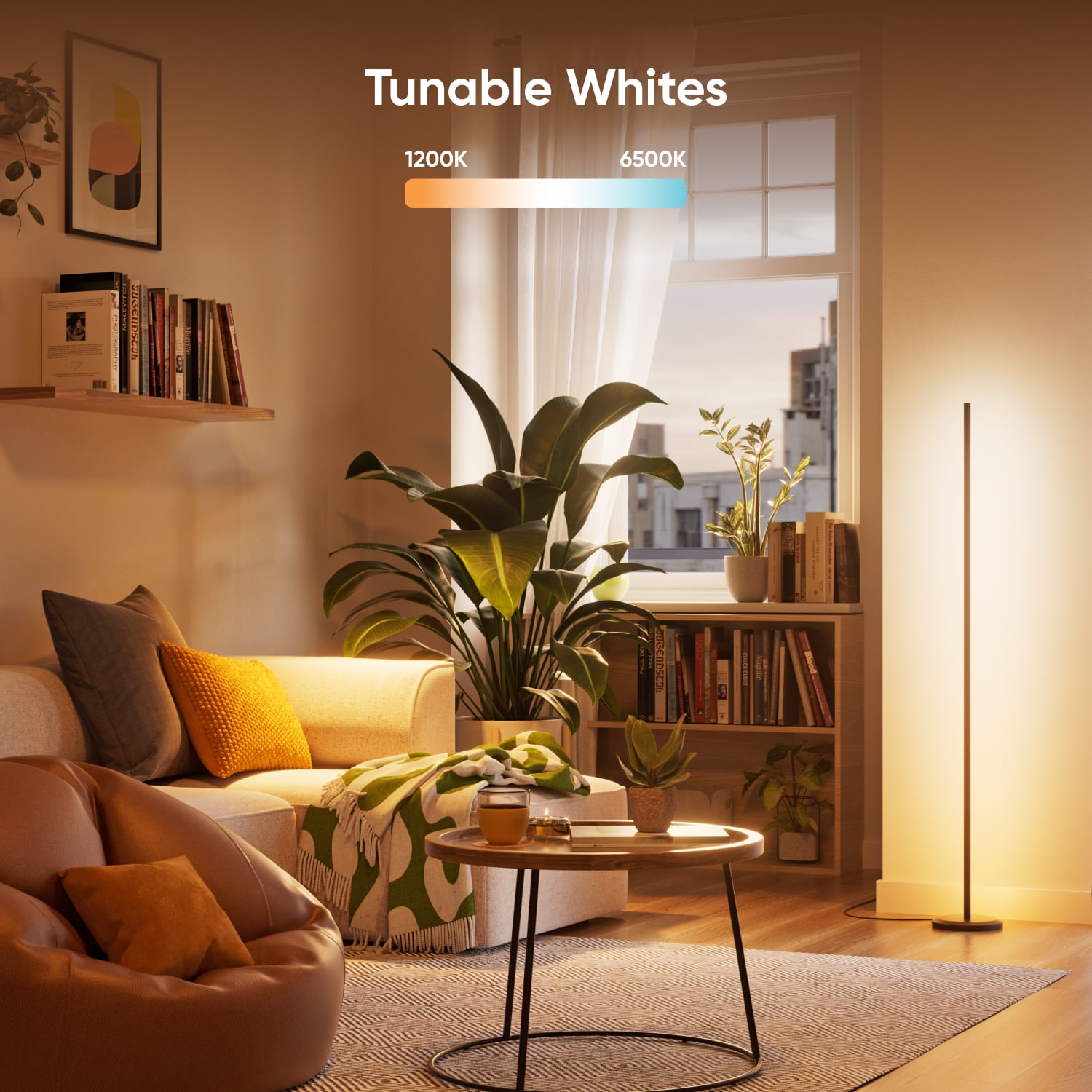 Nanoleaf Matter Smart Multicolor Floor Lamp LED Light for Indoor Use, Modern Style