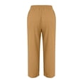 thumbnail image 6 of Outfmvch palazzo pants for women Drawstring Elastic Waist Drawstring Pants Women Gaucho Pant Women's Culottes Boho Wide Leg High Waist Straight-legs Pants for Women Paper Bag Pants Lace Side Khaki S, 6 of 8
