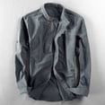 thumbnail image 1 of Chemises pour Hommes Chemise à Rayures à Fermeture Éclair Col Rabattu Manches Courtes Haut de Sport, 1 of 1