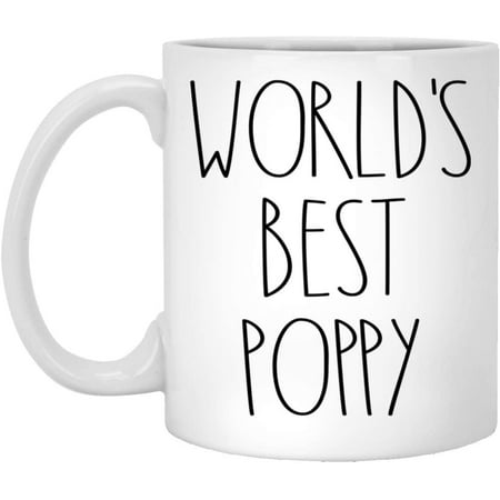 

Worlds Best Poppy Mug | Poppy Rae Dunn Style Coffee Cup | Rae Dunn Inspired | The Best Poppy Ever Coffee Mug | Poppy Birthday Mug For Poppy Coffee Mug Tea Cup White 11oz (CRNH2X1RCW-11oz)
