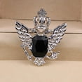 thumbnail image 5 of Classical Lapel Pin Badges Eagle Crystal Breastpin Collar Pin, Rhines Brooch +Black, 5 of 8