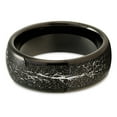 thumbnail image 2 of Meteorite Wedding Ring - Black Tungsten Ring - Wedding Band 8mm Wedding Ring - Black Ring, 2 of 4