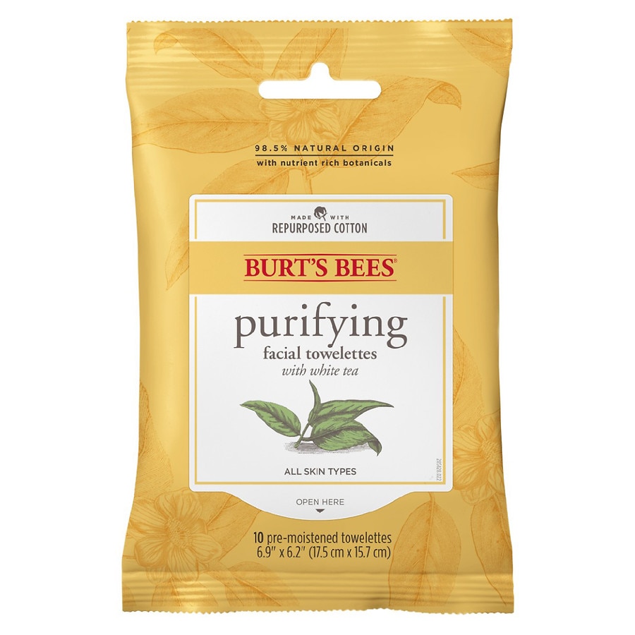 Burt's Bees Purifying Facial Cleanser Towelettes and Makeup Remover