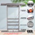 thumbnail image 4 of GSE Games & Sports Expert Pool Cue Stick Hanging Wall Mounting Rack with Score Counter, Cue Rack Only. Holds 8 Pool Cue Stick, Billiard Ball and Ball Rack - Brushed Gray, 4 of 8