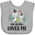 thumbnail image 3 of Inktastic Zebra My Memaw Loves Me Boys or Girls Baby Bib, 3 of 4