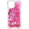 thumbnail image 2 of Compatible with iPhone 11 Case Liquid Glitter Cute Stylish Slim Silicone Quicksand Sparkle Shockproof Protective for Women Girls Case for iPhone 11 6.1 inch Cherry Blossoms YB, 2 of 12