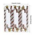 thumbnail image 3 of NWOKYZGH 6Pcs Candy Cane Christmas Decorations, Rose Gold and White Candy Cane Decoration Christmas Hanging Ornaments for Christmas Tree Xmas Holiday Party Supplies Decoration Favors, 3 of 7