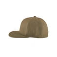 thumbnail image 3 of Top Headwear Plain Flat Bill Fitted Hat, Dark Khaki 6 7/8, 3 of 4