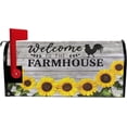 thumbnail image 2 of Welcome Mailbox Covers Magnetic Sunflower Wooden Farmhouse Post Box Cover Wrapped Oversize 21x18 in for Garden Yard Decor, 2 of 6