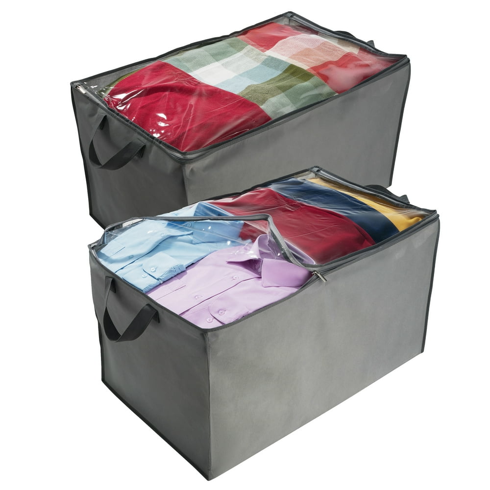 KosKano Large Comforter/Blanket Storage Bins Set of 2 Foldable