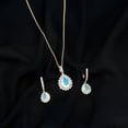 thumbnail image 6 of Rosec Jewels Natural Ethiopian Opal Teardrop Necklace and Earrings Set for Women - AAA Quality - Ready to Gift with Jewelry Box, 10K Yellow Gold, 6 of 9