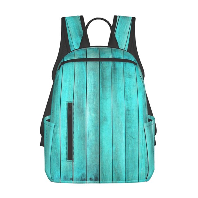 Fotbe Turquoise Wooden2 Mochila Ligera para Hombres y Mujeres - Duradera y Resistente al Agua, Ideal para Escuela, Trabajo, Viajes y Uso Diario