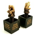 thumbnail image 3 of Bey-Berk International R10N Bronze Finished Think Outside the Box Thinker Bookends, 3 of 3