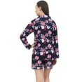 thumbnail image 6 of Bimba Navy Blue Floral Print Women Sleepwear Shirt & Shorts 2 Pcs Nightwear - 20, 6 of 8