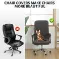 thumbnail image 3 of Office Chair Cover with Durable Universal Washable Chair Slipcovers Anti-dust Soft Desk Chair Seat Protector, 3 of 6