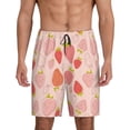 thumbnail image 3 of Lsque Strawberry Mens Sleep Pajama Shorts,Short Pajama Pants, Cotton Ultra-Soft Knit-4X-Large, 3 of 9