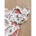 thumbnail image 5 of Baby Girl Dinosaur Short Flutter Sleeve Dress, 5 of 6