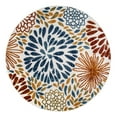 thumbnail image 3 of nuLOOM Monique Floral Indoor/Outdoor Blue 6' Modern Round Rug, 3 of 9