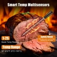 thumbnail image 5 of INSMART Wireless Smart Meat Thermometer,330FT Bluetooth Range,100% Waterproof,Precision Cooking Grilling,Multi Sensors,for BBQ,Oven,Grill,Kitchen,Smoker, Rotisserie Turkey Beef/iOS & Android App, 5 of 9