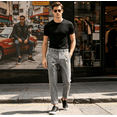 thumbnail image 2 of HBDesign Men's Seersucker Striped Pants, Lightweight Breathable Summer Casual Pants for Daily Outdoor Wear, 2 of 7