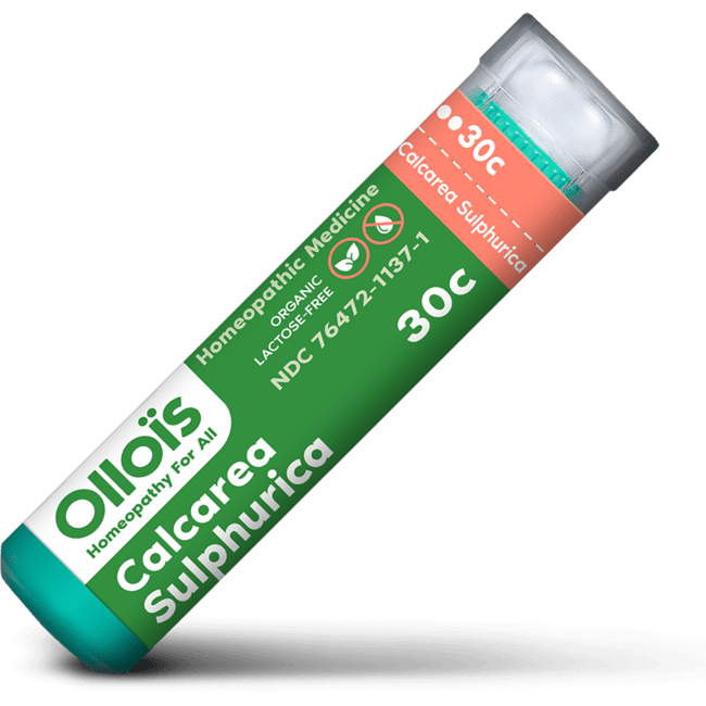 Ollois Calcarea Sulphurica 30C Pellets, Acne Relief, 80 Ct