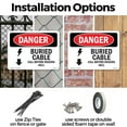thumbnail image 3 of Buried Cable Call Before Digging #811 OSHA Danger Rigid Plastic Sign 10 Inch x 7 Inch - 10 Pack, 3 of 8