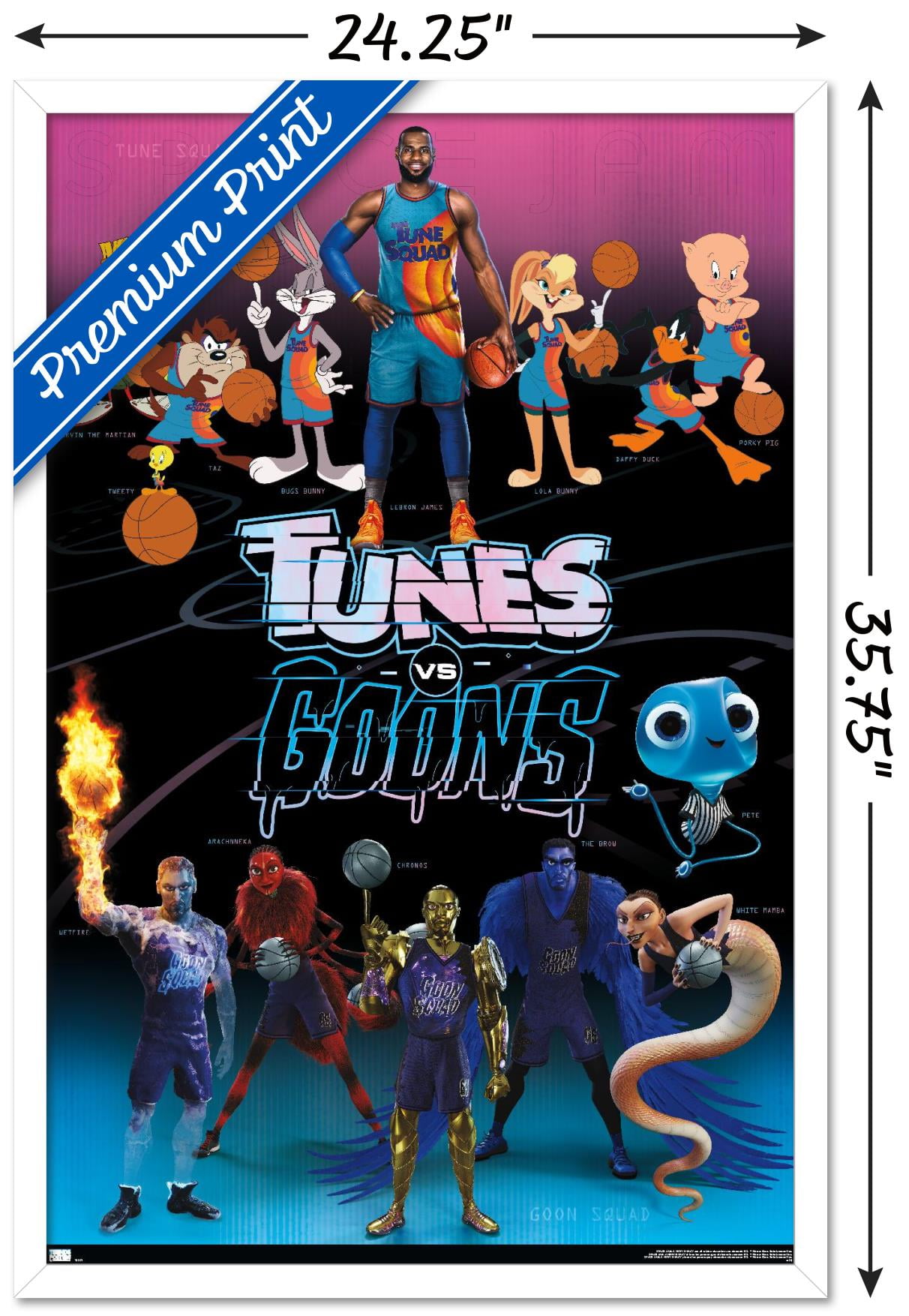 Trends International Space Jam A New Legacy Group Wall Poster 24 25 X 35 75 X 75 White Framed Version Walmart Com Walmart Com