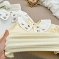 thumbnail image 7 of Esaierr Girls Embroidered Collar Tees for Toddler Newborn Long Sleeve Undershirts 0M-2Y Cotton Innerwear Tops Thin Section Autumn T-Shirt, 7 of 7