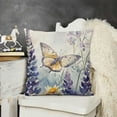 thumbnail image 2 of SHANXI  Spring Pillow Covers,Lavender Floral Butterfly Decorations Seasonal Farmhouse Pillow Case Decor for Sofa Couch 20x20in, 2 of 5