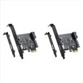 thumbnail image 1 of 2X PCI-e 1X una USB 3.2 Gen1 USB3.2 Tipo-C Tarjeta Adaptadora Frontal 2 Puertos (Tipo C+ Tipo A) Tarjeta de ExpansióN, 1 of 5