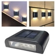 thumbnail image 3 of 1pc LED Lámpara de pared con energía solar hacia arriba y hacia abajo Blanco cálido Cola luces de pared al aire libre, 3 of 8