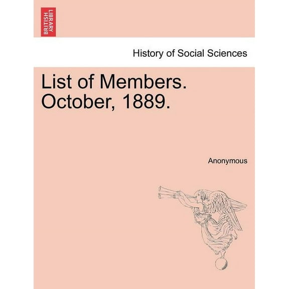 List of Members. October, 1889.