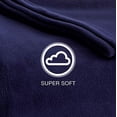 thumbnail image 3 of Comfy Supersoft Fleece Bed Blanket – Lightweight All-Season – Full/Queen Size – Beige, 3 of 3