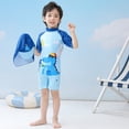 thumbnail image 5 of Shadoumai Boys Rash Guard Swim Shirt And Swim Trunks Long Sleeve UPF 50 Sun For Kids Swimming Surfing Beach Pool, 5 of 5