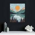 thumbnail image 5 of Creowell  Nature Wall Art Mountain Wall Decor for Living Room Boho Landscape Watercolor Forest Pictures Canvas Artwork Nordic Style Abstract Geometric Painting Bedroom Modern Home Decoration, 5 of 5