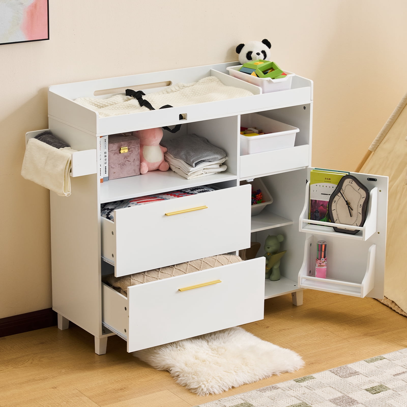 South Shore Cotton Candy 3 Drawer Changing Table, Removable Top