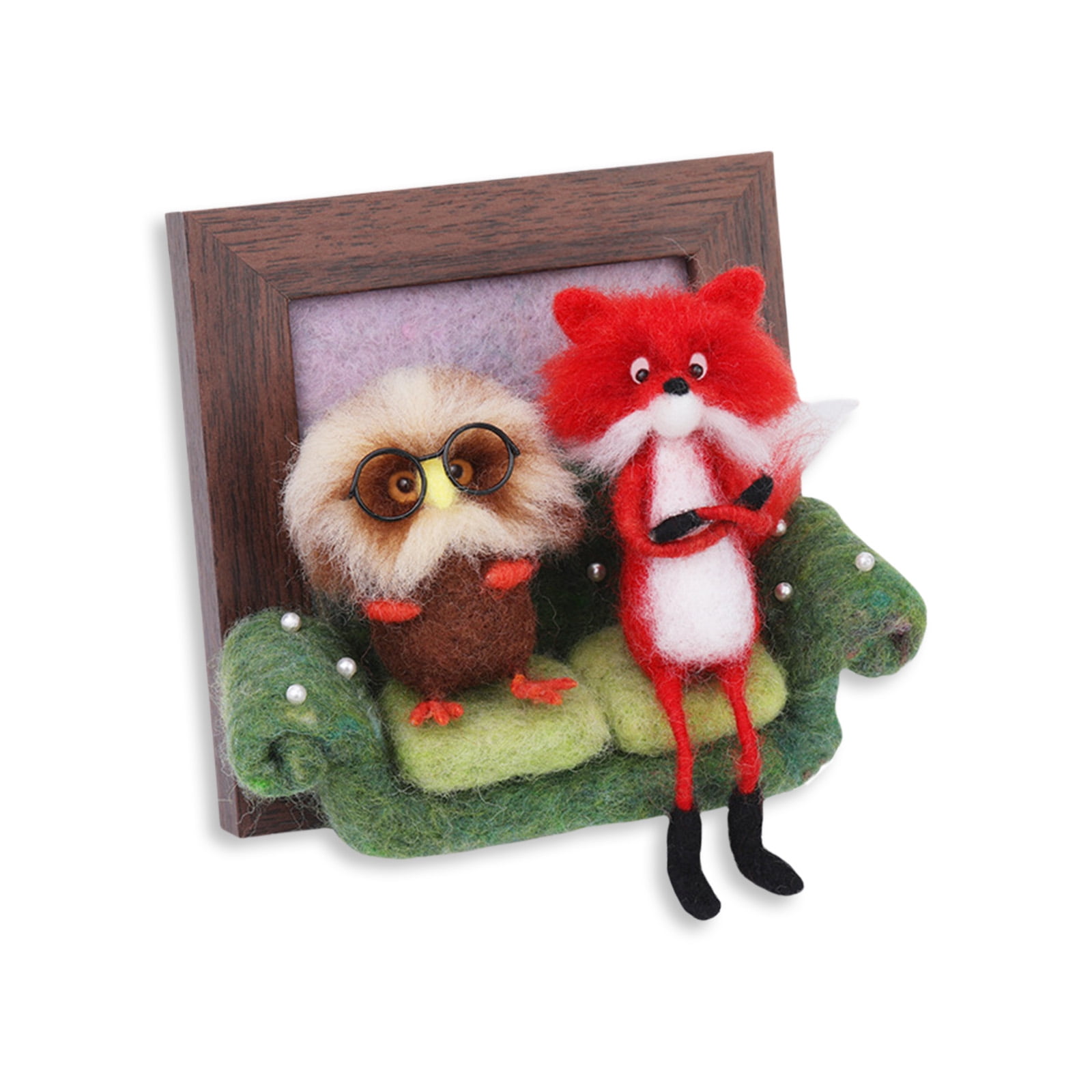 Lovely Frame Needle Felting Kits with Tool Wool Needle Felting Starter Kits Handmade Needle Felting Supplies