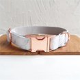 thumbnail image 1 of Personalized White Marbling Pet Collar Customized Puppy ID Tag Adjustable Cat Accessory Basic Dog Collars Leash ShopWise Round, 1 of 9