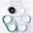 thumbnail image 5 of Cuenco doble para gatos y perros, cuenco para agua y comida para mascotas, comedero para cachorros y gatos, suministros para comida y agua para perros, gris claro, 5 of 5